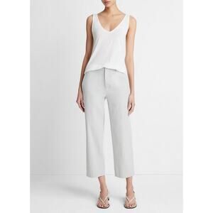 Vince Low-Rise white Washed Cotton Crop Pant sz 16